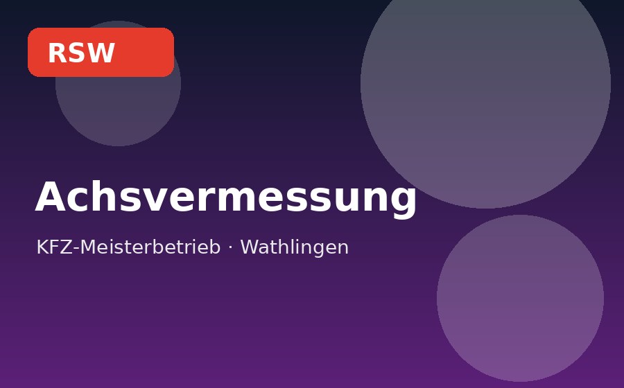 Visual für Achsvermessung